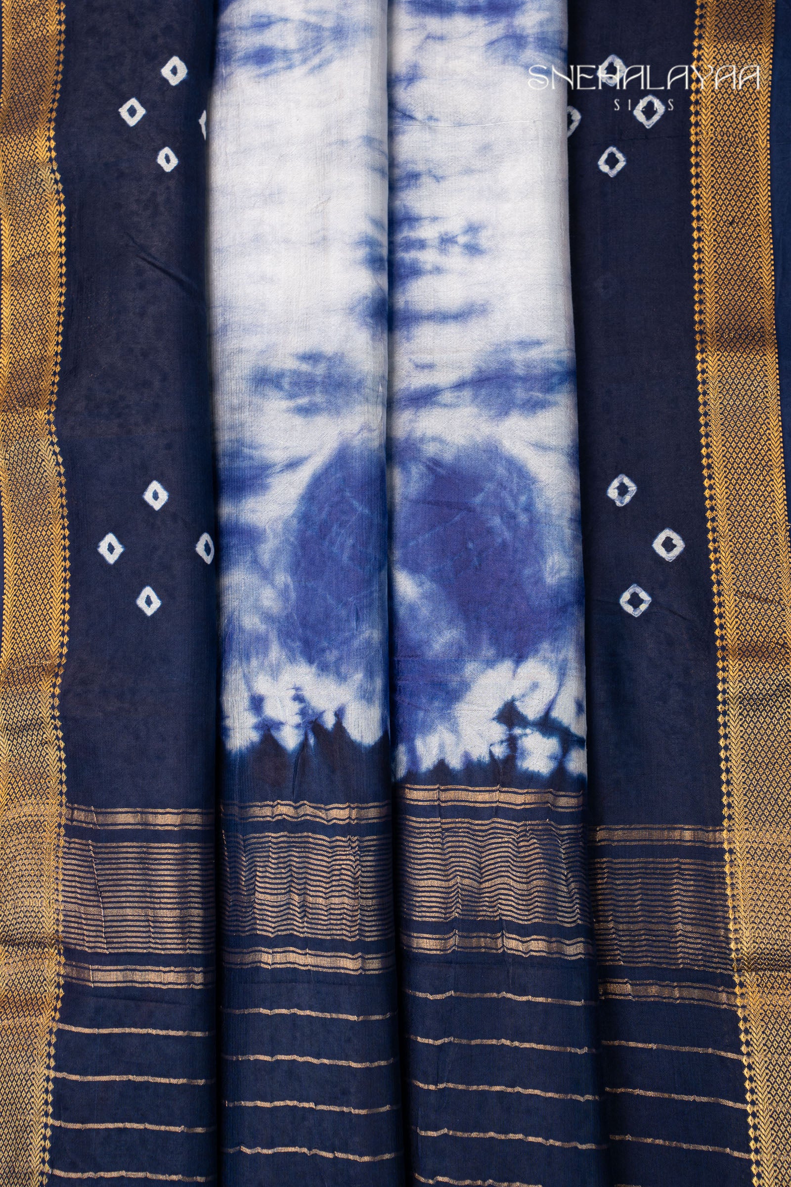 Blue Mangalgiri Silk Cotton Saree